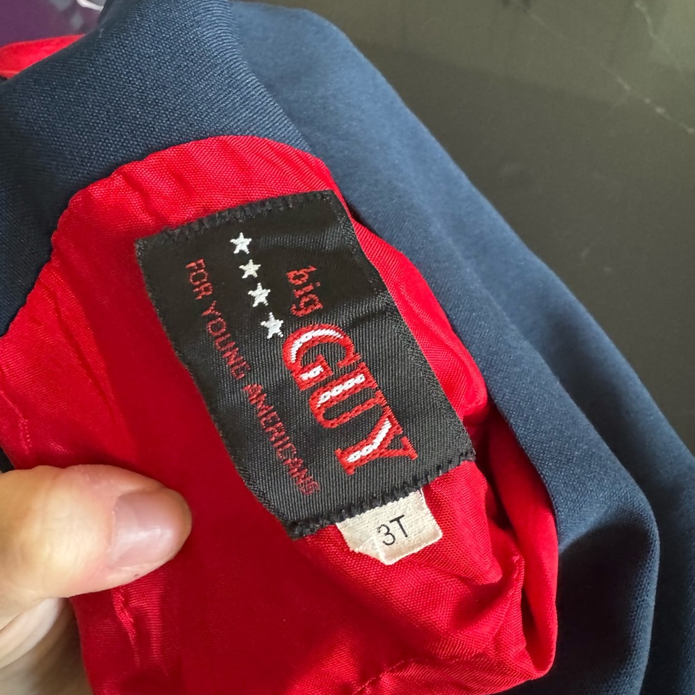 Navy Blue Kids Blazer with‎ Red Lining - Picture 5 of 8